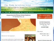 Tablet Screenshot of drparkacu.com